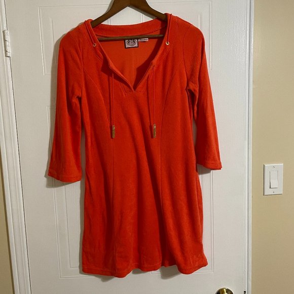 Juicy Couture Terrycloth Vintage Orange Mini Dress - Picture 1 of 5